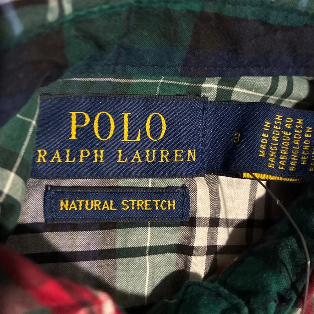 Polo Ralph LaurenGirls' Plaid Cotton Fun Shirt Dress, Size: 3T, NWT
